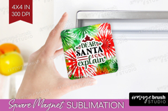 Sarcastic Christmas Quote Magnet Sublimation - Tie Dye PNG Product Image 1