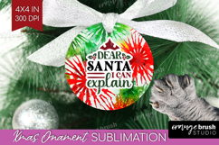 Sarcastic Christmas Quote Ornament PNG - Tie Dye PNG Product Image 1