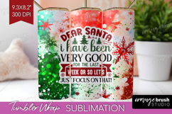 Sarcastic Christmas Quote Tumbler Wrap - Tie Dye Tumbler PNG Product Image 1