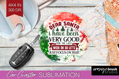 Sarcastic Christmas Quote Car Coaster - Tie Dye Coaster PNG Product Image 1