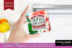 Sarcastic Christmas Quote Magnet Sublimation - Tie Dye PNG Product Image 1