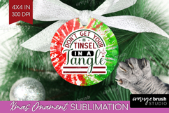 Sarcastic Christmas Quote Ornament PNG - Tie Dye PNG Product Image 1