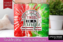 Sarcastic Christmas Quote Tumbler Wrap - Tie Dye Tumbler PNG Product Image 1