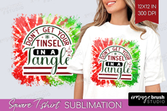 Sarcastic Christmas Quote Square Tshirt Background - Tie Dye Product Image 1