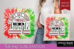 Sarcastic Christmas Quote Tote Bag - Tie Dye Tote Bag PNG Product Image 1
