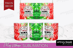 Sarcastic Christmas Quote Mug Wrap - Tie Dye Mug PNG Product Image 1