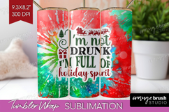 Sarcastic Christmas Quote Tumbler Wrap - Tie Dye Tumbler PNG Product Image 1