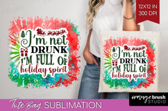 Sarcastic Christmas Quote Tote Bag - Tie Dye Tote Bag PNG Product Image 1