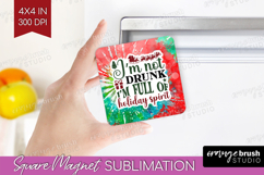 Sarcastic Christmas Quote Magnet Sublimation - Tie Dye PNG Product Image 1