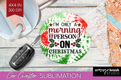 Sarcastic Christmas Quote Car Coaster - Tie Dye Coaster PNG Product Image 1