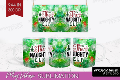 Sarcastic Christmas Quote Mug Wrap - Tie Dye Mug PNG Product Image 1