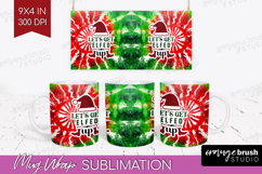 Sarcastic Christmas Quote Mug Wrap - Tie Dye Mug PNG Product Image 1