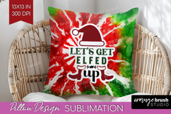 Sarcastic Christmas Quote Pillow Sublimation - Tie Dye Cover Product Image 1