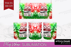 Sarcastic Christmas Quote Mug Wrap - Tie Dye Mug PNG Product Image 1