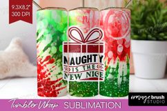 Sarcastic Christmas Quote Tumbler Wrap - Tie Dye Tumbler PNG Product Image 1