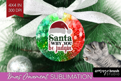 Sarcastic Christmas Quote Ornament PNG - Tie Dye PNG Product Image 1