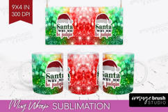Sarcastic Christmas Quote Mug Wrap - Tie Dye Mug PNG Product Image 1