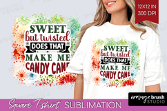 Sarcastic Christmas Quote Square Tshirt Background - Tie Dye Product Image 1