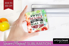 Sarcastic Christmas Quote Magnet Sublimation - Tie Dye PNG Product Image 1