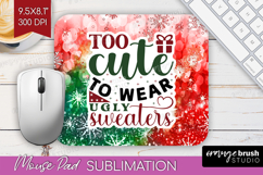 Sarcastic Christmas Quote Mouse Pad Sublimation - Tie Dye Product Image 1
