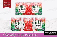 Sarcastic Christmas Quote Mug Wrap - Tie Dye Mug PNG Product Image 1