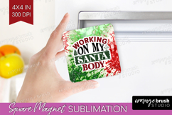 Sarcastic Christmas Quote Magnet Sublimation - Tie Dye PNG Product Image 1