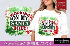 Sarcastic Christmas Quote Square Tshirt Background - Tie Dye Product Image 1