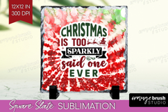 Sarcastic Christmas Quote Slate PNG - Tie Dye Square Slate Product Image 1