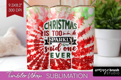 Sarcastic Christmas Quote Tumbler Wrap - Tie Dye Tumbler PNG Product Image 1