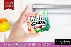 Sarcastic Christmas Quote Magnet Sublimation - Tie Dye PNG Product Image 1