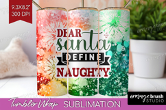 Sarcastic Christmas Quote Tumbler Wrap - Tie Dye Tumbler PNG Product Image 1