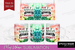 Sarcastic Christmas Quote Mug Wrap - Tie Dye Mug PNG Product Image 1