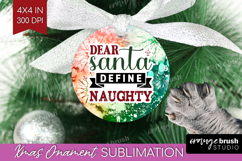 Sarcastic Christmas Quote Ornament PNG - Tie Dye PNG Product Image 1