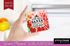 Sarcastic Christmas Quote Magnet Sublimation - Tie Dye PNG Product Image 1
