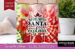 Sarcastic Christmas Quote Tumbler Wrap - Tie Dye Tumbler PNG Product Image 1