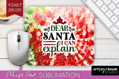 Sarcastic Christmas Quote Mouse Pad Sublimation - Tie Dye Product Image 1