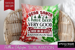 Sarcastic Christmas Quote Pillow Sublimation - Tie Dye Cover Product Image 1