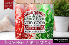 Sarcastic Christmas Quote Tumbler Wrap - Tie Dye Tumbler PNG Product Image 1