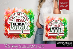 Sarcastic Christmas Quote Tote Bag - Tie Dye Tote Bag PNG Product Image 1
