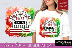 Sarcastic Christmas Quote Square Tshirt Background - Tie Dye Product Image 1