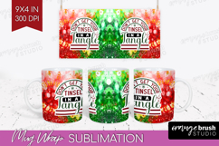 Sarcastic Christmas Quote Mug Wrap - Tie Dye Mug PNG Product Image 1