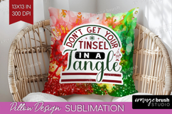 Sarcastic Christmas Quote Pillow Sublimation - Tie Dye Cover Product Image 1