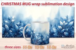 Christmas Mug Sublimation Template| Mug Wrap PNG Watercolor Product Image 1