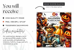 Halloween Clipart, Scarecrow Clipart, Autumn clipart,Pumpkin Product Image 2