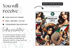 Mexican Girl Clipart, Cinco de mayo,Mexican festival clipart Product Image 2