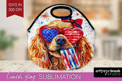 Cocker Spaniel Dog Lunch Bag 4th Of July Lunch Bug PNG Product Image 1