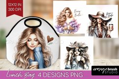 Coffee Girl Lunch Bag - Coffee Lover Lunch Bug PNG Product Image 1