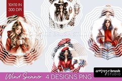 Coffee Girl Wind Spinner Sublimation PNG - Coffee Lover Product Image 1
