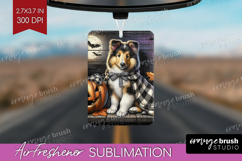 Collie Dog Air Freshener PNG Halloween PNG Sublimation Product Image 1