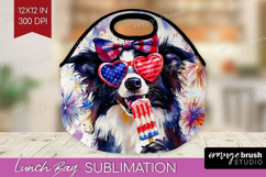 Collie Dog Lunch Bag 4th Of July Lunch Bug PNG Sublimation Product Image 1